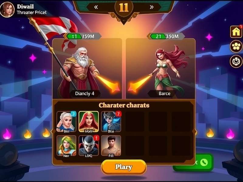 Glory Rush gameplay screenshot showing character battles